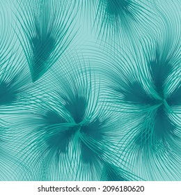 blue monochromatic tropical blossom leaves seamless pattern with tropical abstract botanical foliage on light background. fashionable texture illustration. nature wallpaper decorative. Exotic Summer 