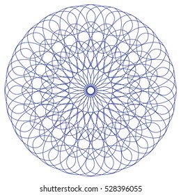 Blue Monochrome  circular isolated on a white background