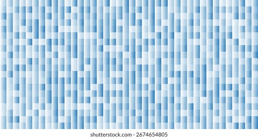 Abstracción de píxeles monocromo azul. Gradiente geométrico Textura en escala de grises. Vector