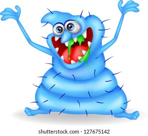 Blue Monster Cartoon Stock Vector (Royalty Free) 127675142 | Shutterstock