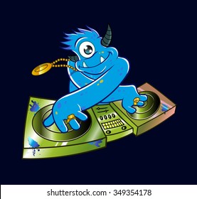 Blue monster dj hip hop