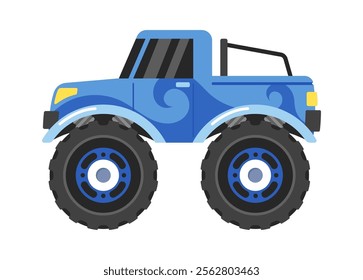 Blue monster truck vector illustration