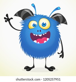 Blue monster vector
