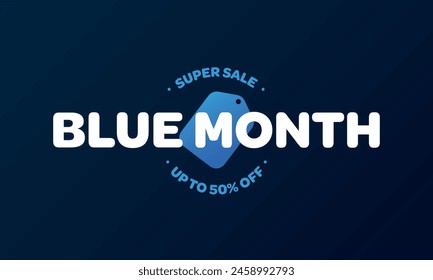 blue month super sale banner