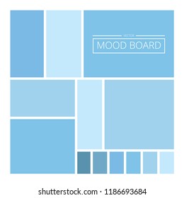 Blue moodboard Vector Illustration