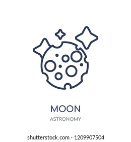 Blue Moon icon. Blue Moon linear symbol design from Astronomy collection.