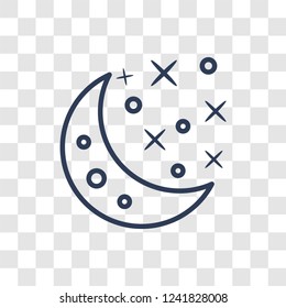 Blue Moon icon. Trendy linear Blue Moon logo concept on transparent background from ASTRONOMY collection