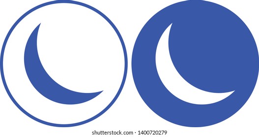 Blue moon icon. Vector illustration