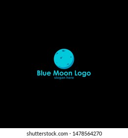 blue moon logo design vector