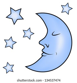 5,756 Crescent moon face Images, Stock Photos & Vectors | Shutterstock