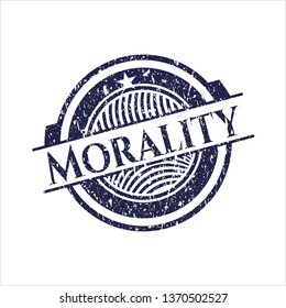 Blue Morality rubber grunge texture stamp