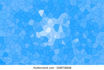 Blue mosaic. Abstract blue tile. Pixel pattern background for design. Aqua grunge texture. Azure halftone effect. Vintage background. Vector illustration.