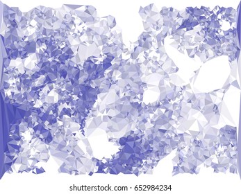 Blue mosaic backdrop with triangles. Abstract geometric low polygonal background. Design element for book covers, presentations layouts, title backgrounds. Vector clip art.