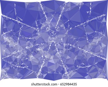 Blue mosaic backdrop with triangles. Abstract geometric low polygonal background. Design element for book covers, presentations layouts, title backgrounds. Vector clip art.