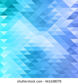 Blue mosaic background consisting of triangles