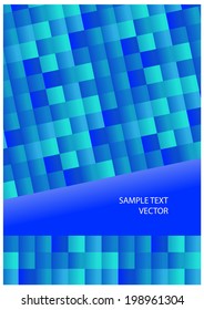 blue mosaic background with place for your text