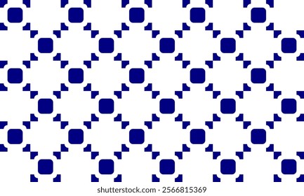 blue mosaic background, Blue background, seamless geometric pattern with blue dot diamond pattern repeat and seamless replete image design for fabric printing or vintage theme wallpaper 80's year