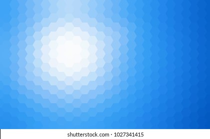 Blue mosaic background, sunny sky hexagonal pattern vector background
