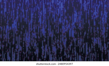 Blue mosaic background in technology concept. Abstract blue LED squares. Technology digital square blue color background. Blue pixel grid background. Vector illustration