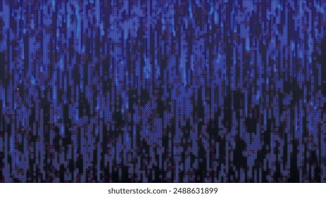 Blue mosaic background in technology concept. Abstract blue LED squares. Technology digital square blue color background. Blue pixel grid background. Vector illustration