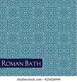 Blue Mosaic Background Texture Tile in Repeat
