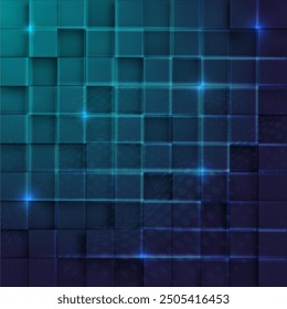 Blue mosaic for background. Vector illustration.
