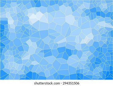 blue mosaic composition with ceramic geometric shapes for your design 