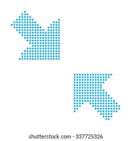 A Blue Mosaic Icon Isolated on a White Background - Pinch