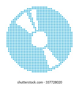 A Blue Mosaic Icon Isolated on a White Background - CD