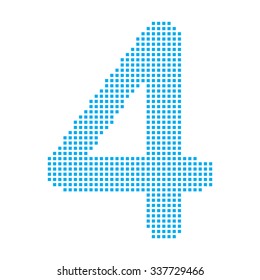 A Blue Mosaic Icon Isolated on a White Background - 4