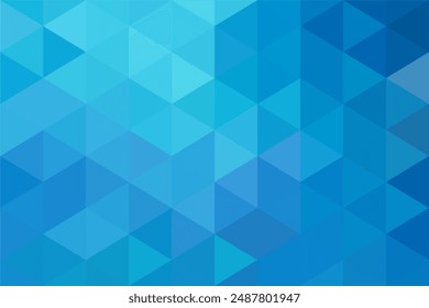 Blue mosaic pixel background. Gradient abstract tile background. Artistic puzzle background.