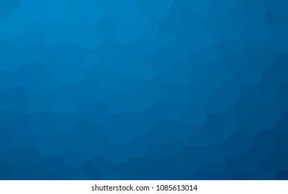 Blue mosaic poster abstract tile. Blue banner background polygon pattern for design. Aqua grunge texture pixel. Azure halftone effect. Vintage style background. Vector illustration.