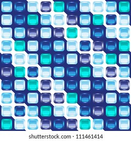 Blue mosaic seamless background, vector illustration, eps10, 6 layers!