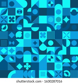 Blue mosaic style vector background