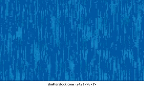 Blue mosaic tile background in technology concept. Abstract blue LED squares. Blue pixel grid background. Vector illustration.