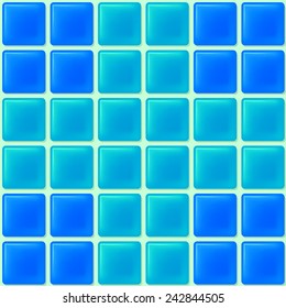 blue mosaic tiles texture with white filling