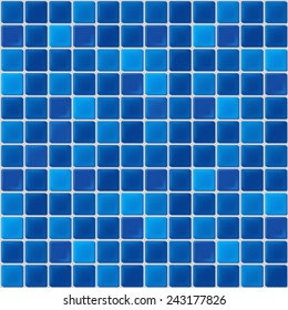 blue mosaic tiles texture with white filling