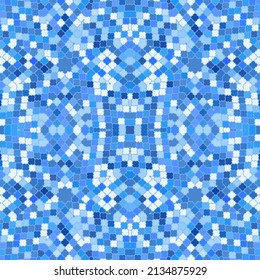 Patrón transparente vectorial de mosaicos azules.