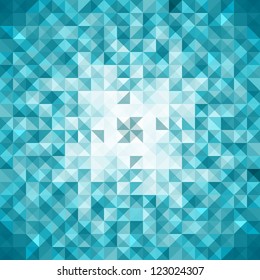 Blue Mosaic Vector Background | EPS10 Illustration