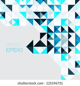 Blue Mosaic Vector Background | EPS10 Illustration