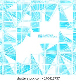 Blue Mosaic Vector Background | EPS10 Illustration