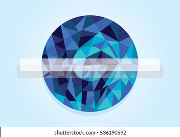 Blue mosaic yin yang
vector illustration
circle, water element