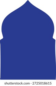 Cúpula de mezquita azul aislada sobre fondo transparente para diseños arquitectónicos o culturales