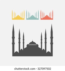 The Blue Mosque silhouette