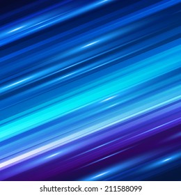 Blue motion blur abstract background. Vector illustration.