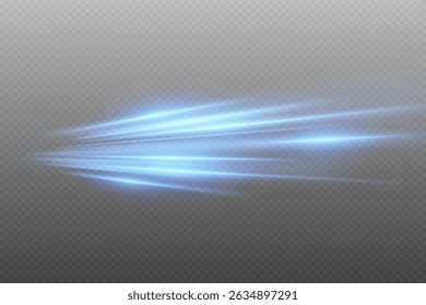 Líneas de movimiento azules, efectos de luz abstractos con iluminación dinámica y velocidad.