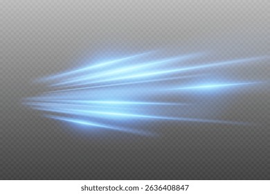 Líneas de movimiento azules, efectos de luz abstractos con iluminación dinámica y velocidad.