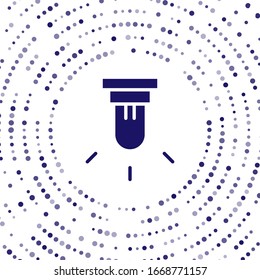 Blue Motion Sensor Symbol einzeln auf weißem Hintergrund. Abstrakte Kreis Zufallspunkte. Vektorillustration-Illustration