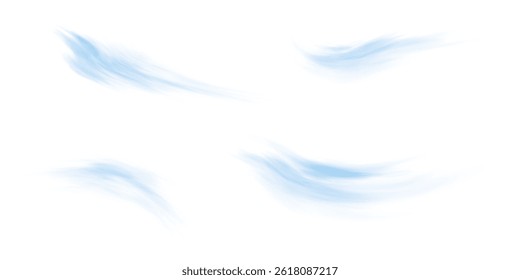 Blue Motion Streak PNG - Trilha de vento do aerógrafo leve para uso do projeto