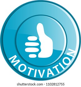 Blue motivation button